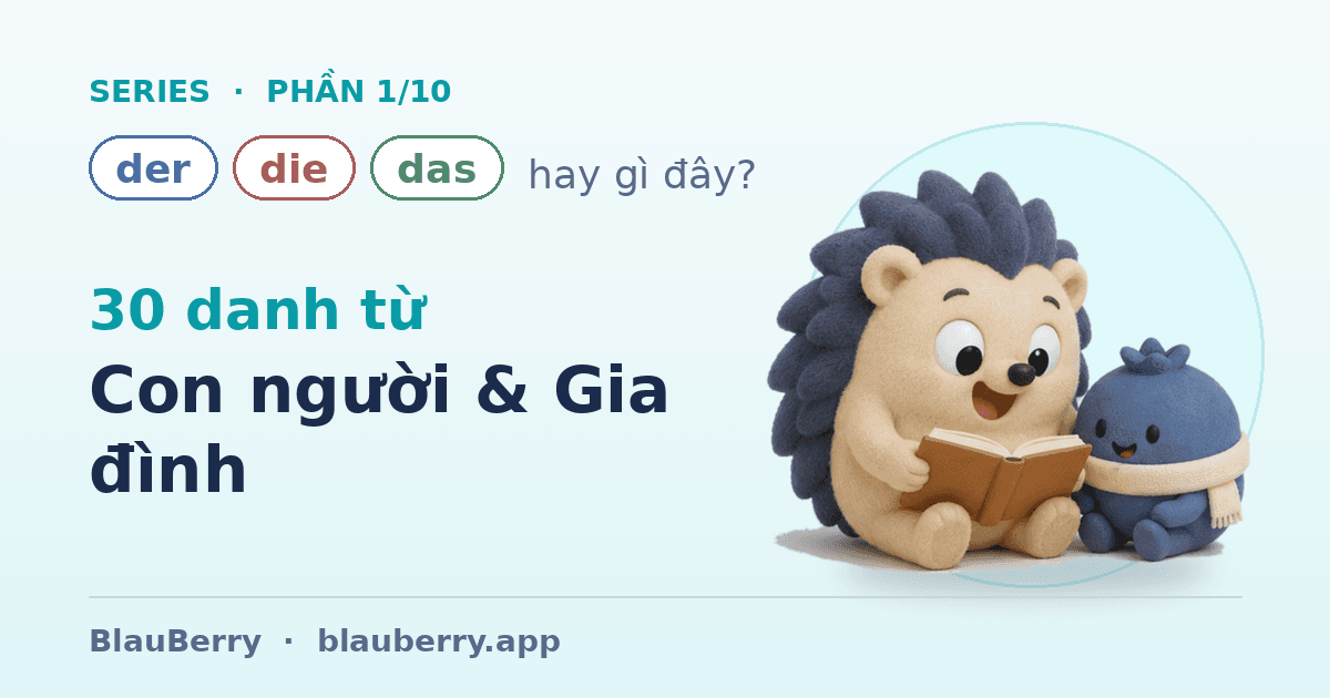 Der, die hay das? — Phần 1/10: 30 danh từ về Con người & Gia đình — nói về những người quan trọng nhất