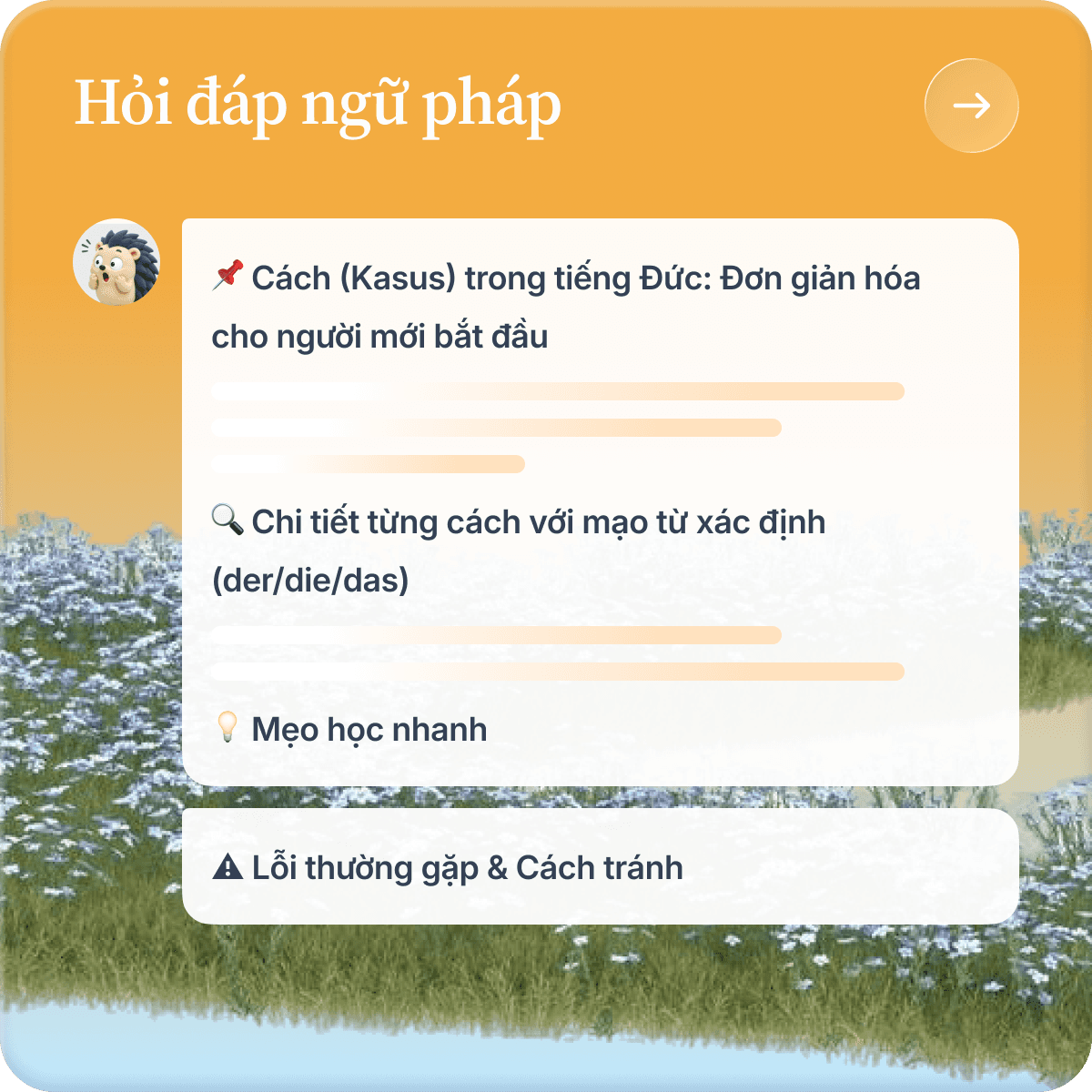 Hedgy hỏi đáp ngữ pháp tiếng Đức — các cách (Kasus)