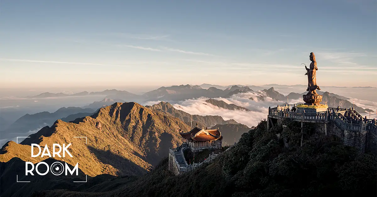 Sonnenuntergang auf dem Fansipan in Lai Châu